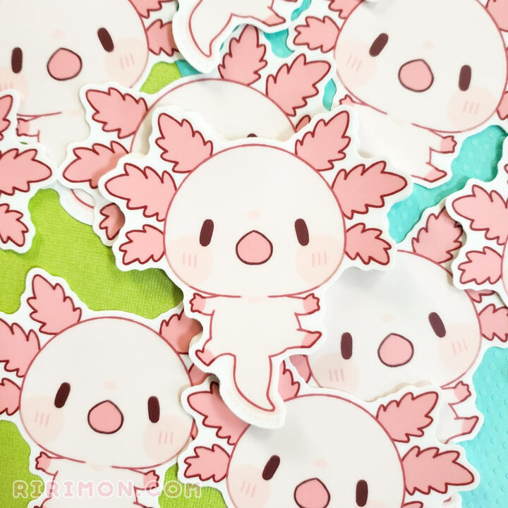 tapioca the axolotl sticker