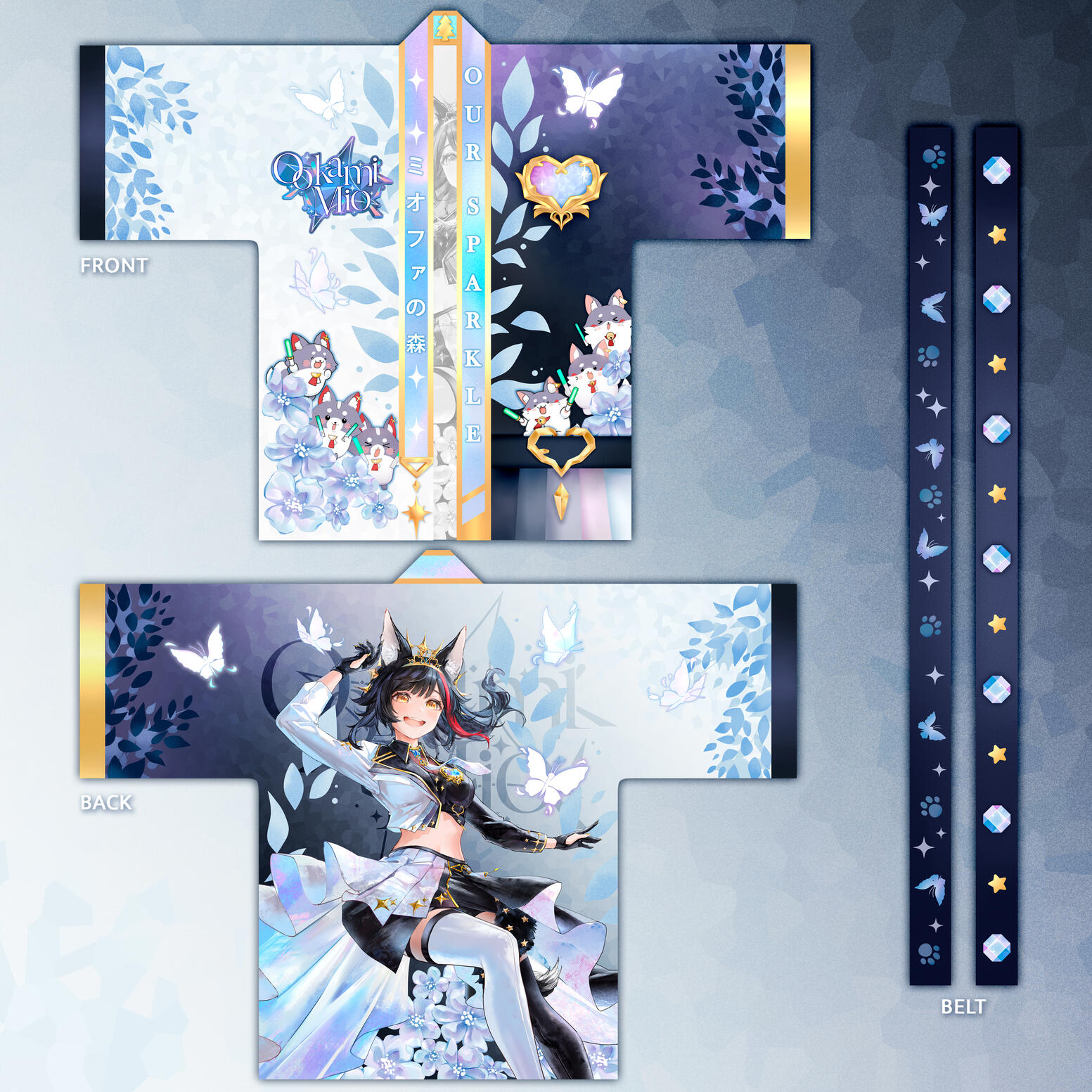 ookami mio fan happi design